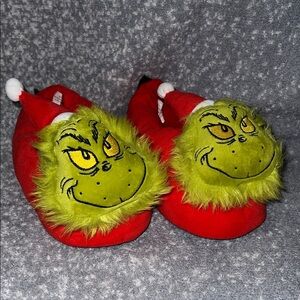 Grinch Red and Green Slippers